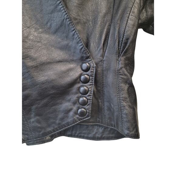 Authentic Vintage Black Leather Jacket - Picture 3 of 14
